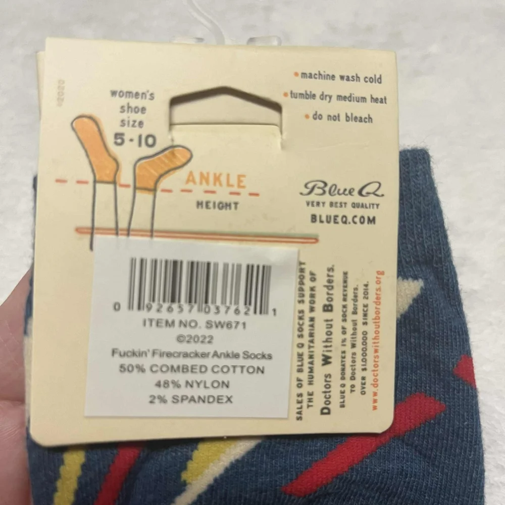 Blue Q Firecracker Adult Humor Women's Ankle Socks